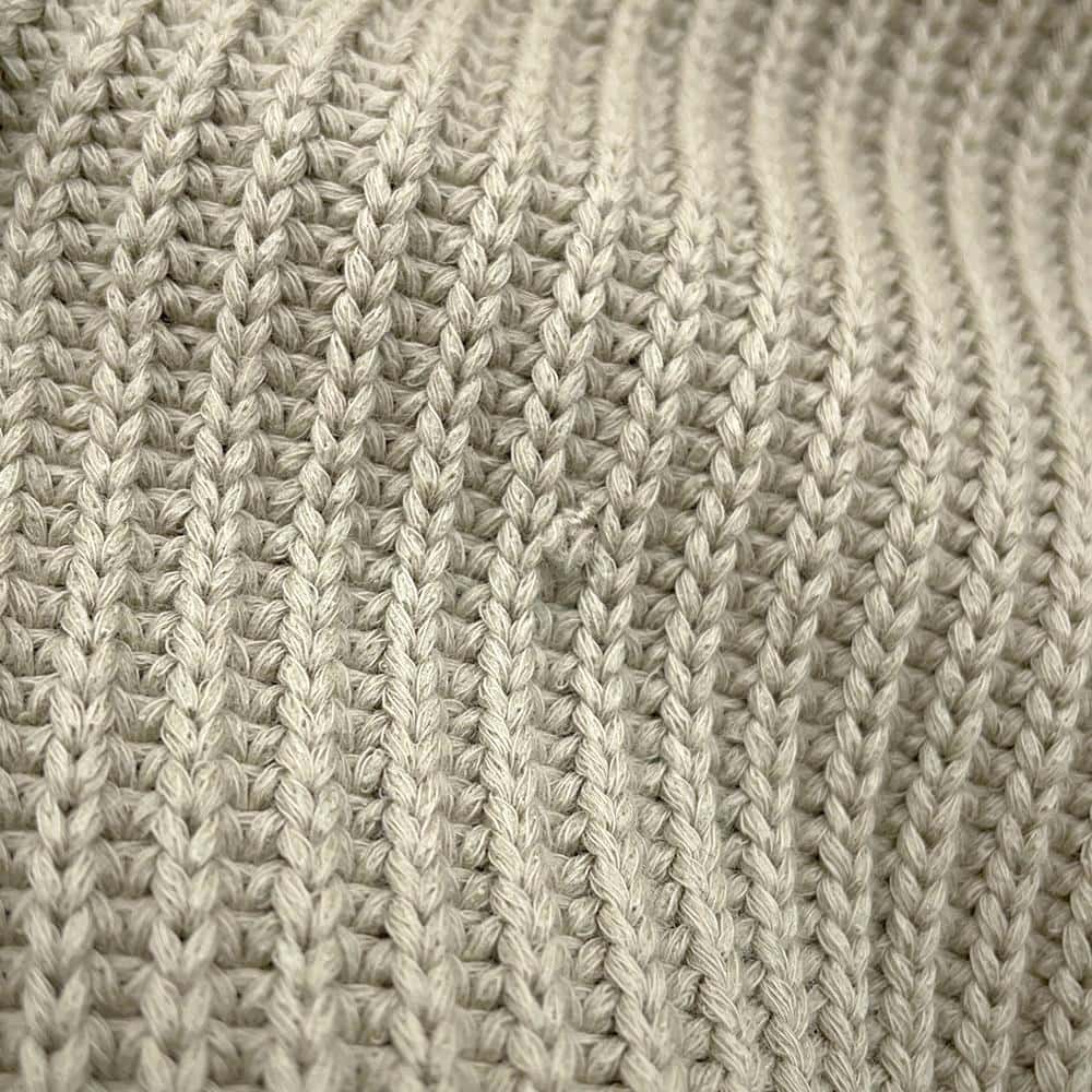 LOUIS VUITTON 21Stainless Steel Stitched Teddy Pullover Size S Beige1A8P3Z Cotton56% Polyester44%