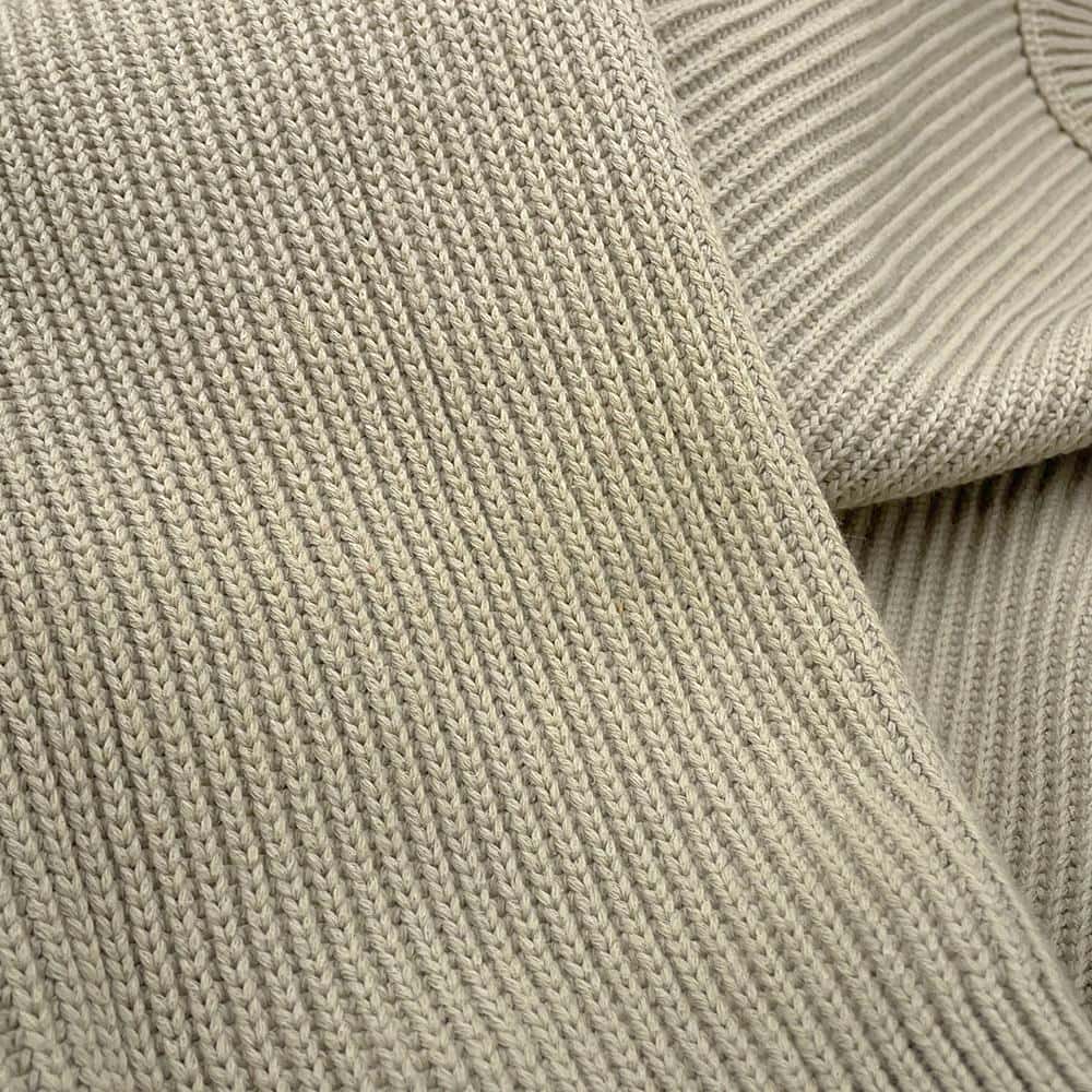 LOUIS VUITTON 21Stainless Steel Stitched Teddy Pullover Size S Beige1A8P3Z Cotton56% Polyester44%