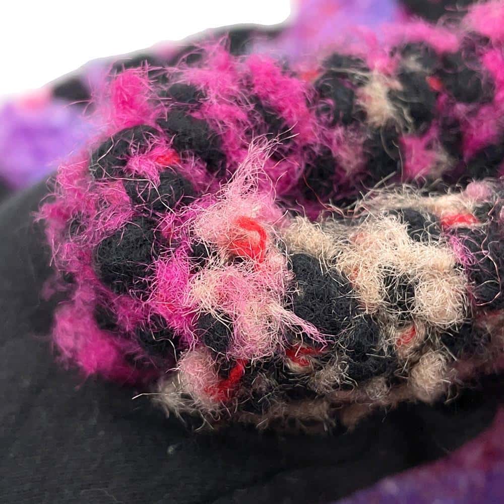 CHANEL Boa blouson Size 36 Pink/MulticolorP65219 Viscose 55% Cashmere33% Wool 10% Polyamide4% Silk3% Rhinestone Faux Pearl