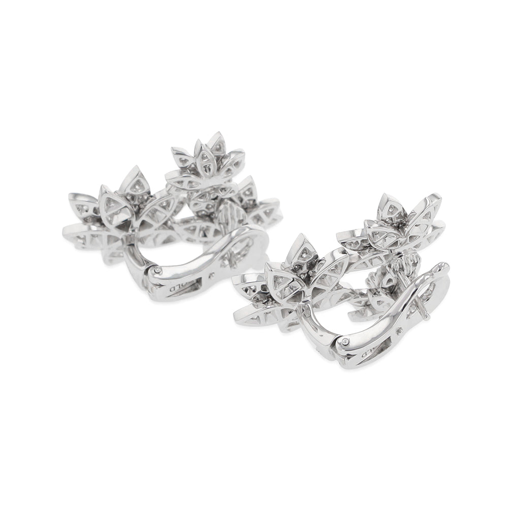 Van Cleef & Arpels Lotus Earring 3 Flower 18KWG/DiamondVCARP7TH00 18K White Gold
