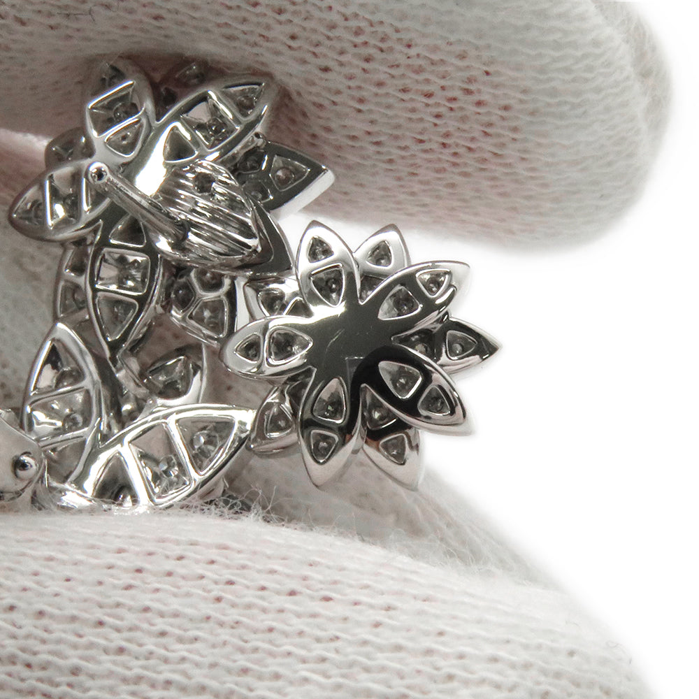 Van Cleef & Arpels Lotus Earring 3 Flower 18KWG/DiamondVCARP7TH00 18K White Gold
