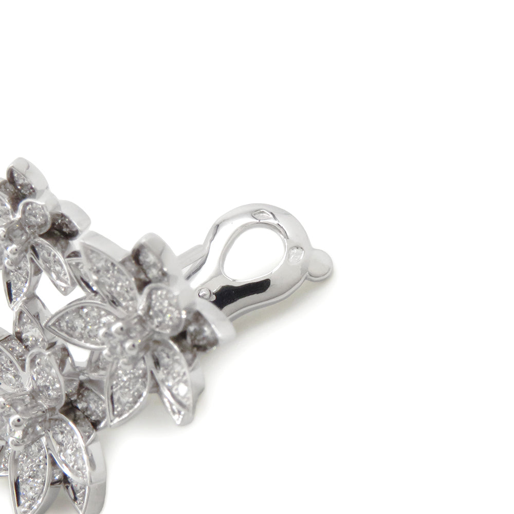 Van Cleef & Arpels Lotus Earring 3 Flower 18KWG/DiamondVCARP7TH00 18K White Gold