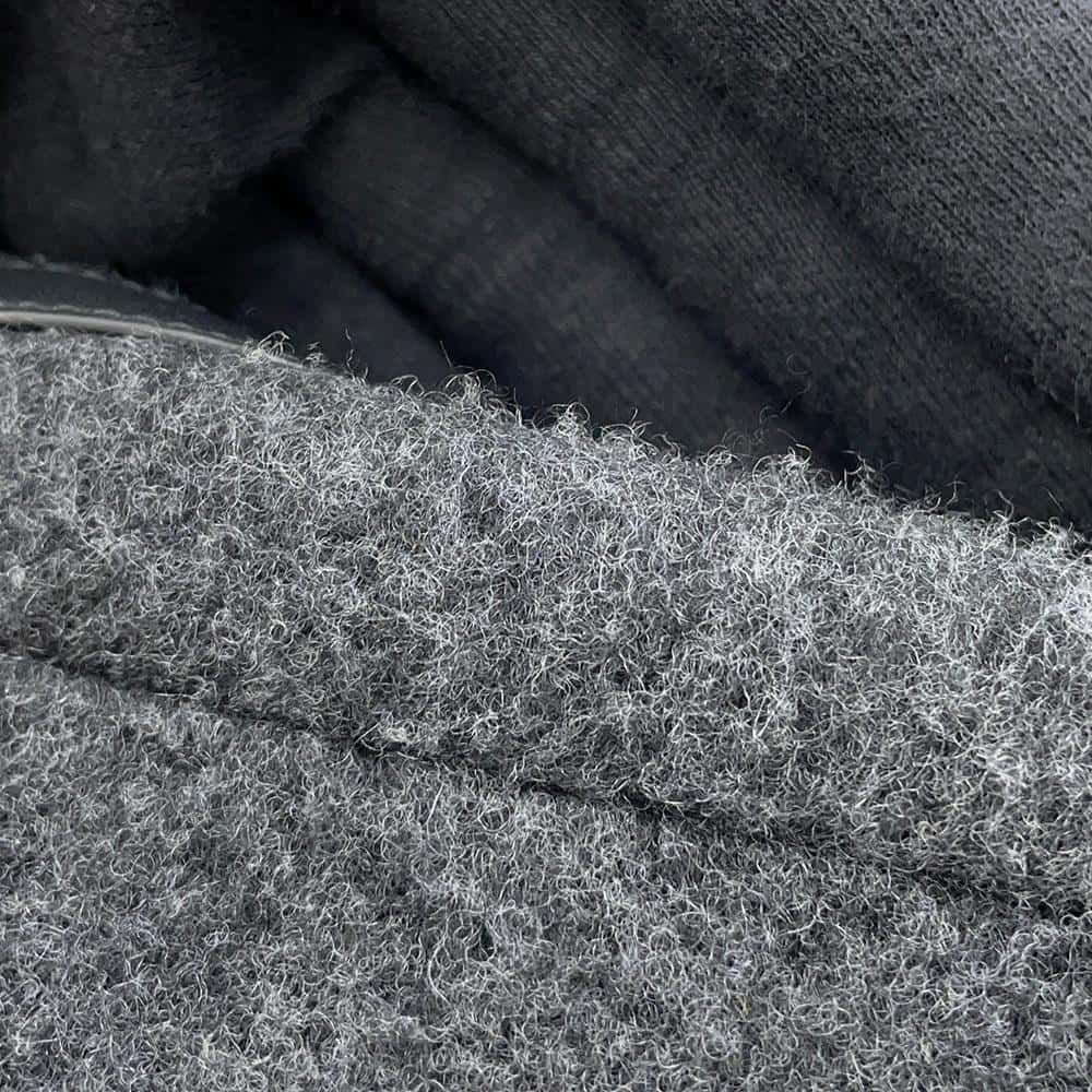 HERMES Leather detail zip-up cardigan Size L Gris FonceH467720HA5SLA Wool 63% Cashmere37%