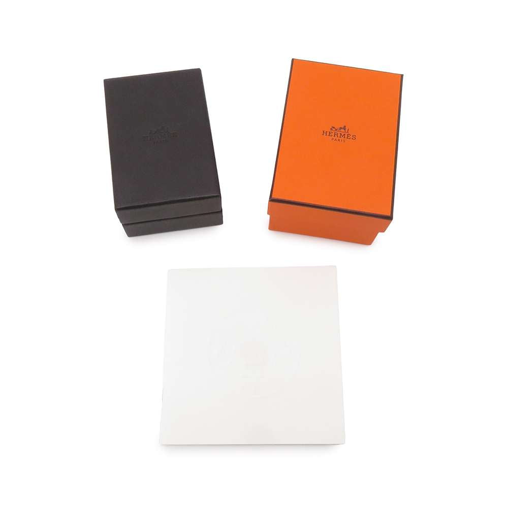 HERMES Crew de H Earrings 18K Pink Gold