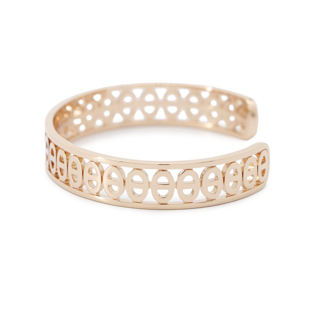 HERMES Chaine d'Ancre Tea Vine Bangle Size ST 18K Pink Gold