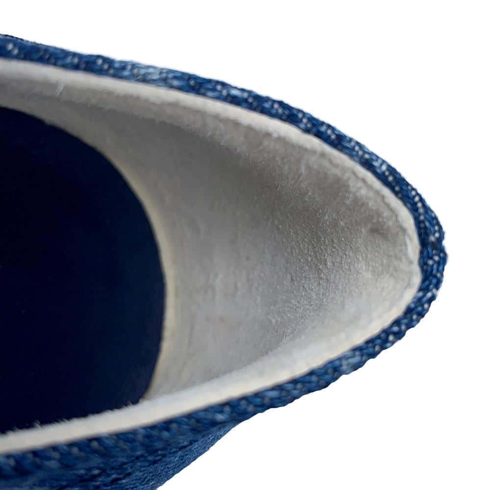 CHANEL CC logo loafers BlueG45142 Denim Size 36 1/2C