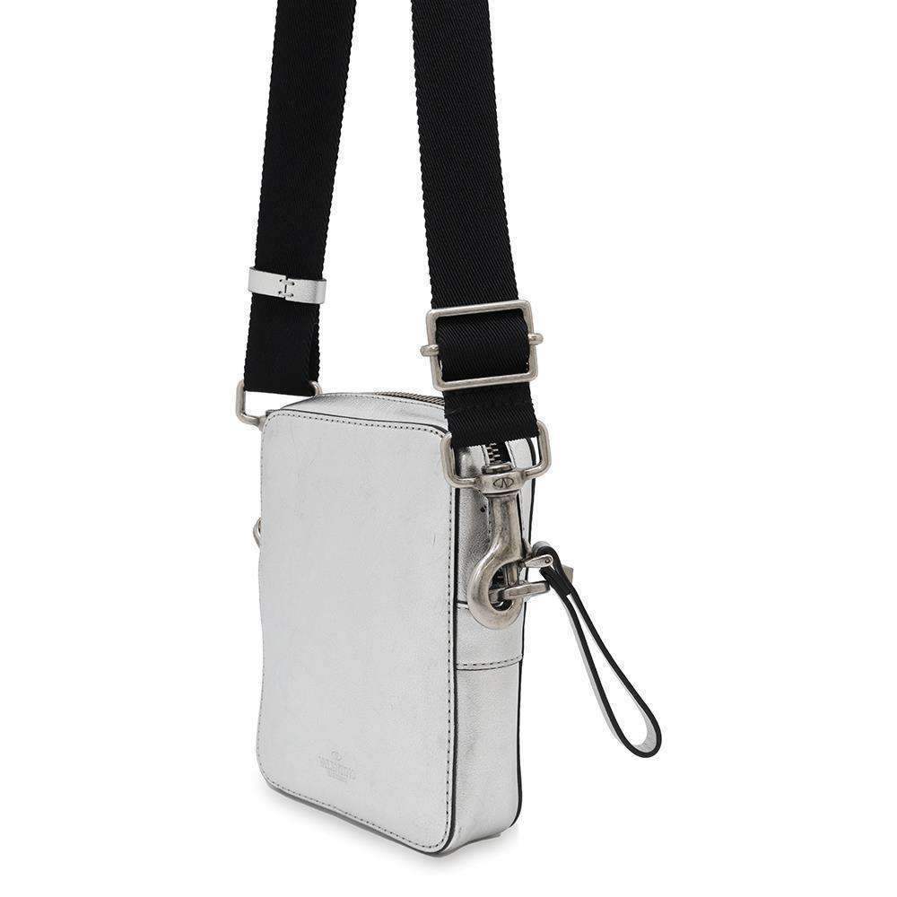 Valentino Garavani VLTN Shoulder Bag Silver5Y2B0943 Leather
