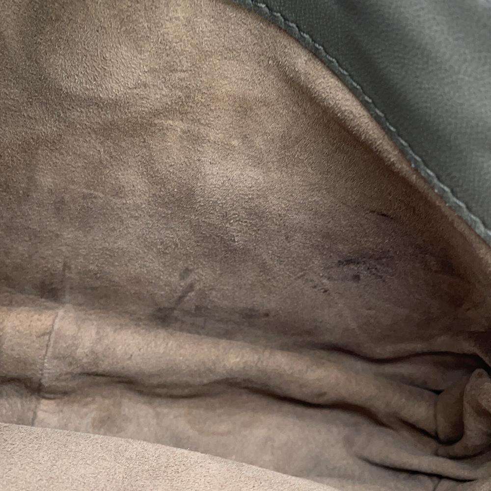 Bottega Veneta INTRECCIATOShoulder Bag Khaki Leather