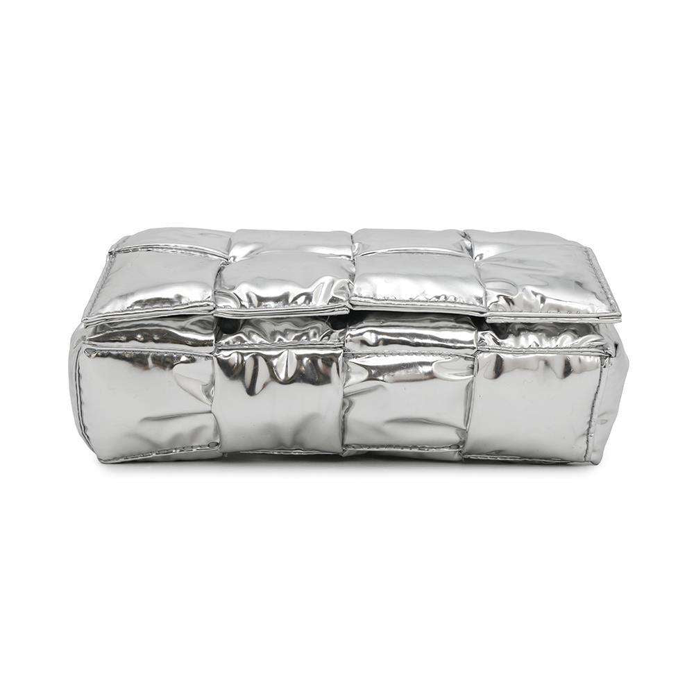 Bottega Veneta Cassette Waist Bag Silver Polyurethane