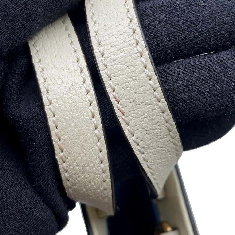 GUCCI Garden 2WAY Handbag Ivory513909 Leather