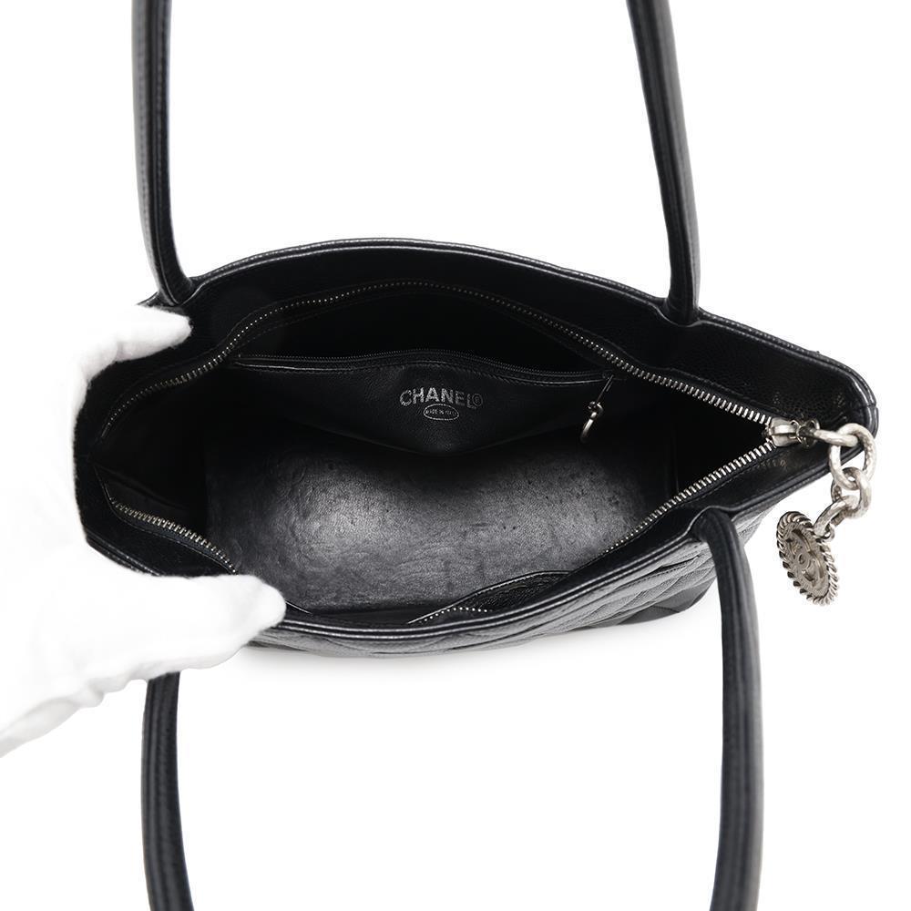 CHANEL Medallion Tote BlackA01804 Caviar Leather