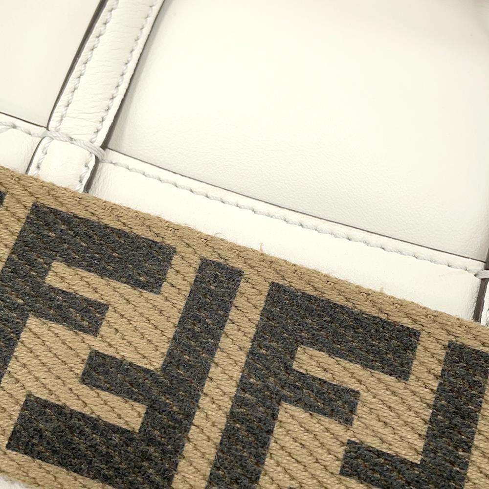 FENDI Flip Small White8BT306 Leather