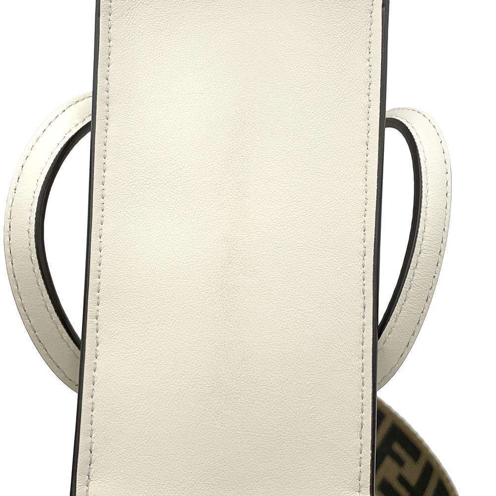 FENDI Flip Small White8BT306 Leather