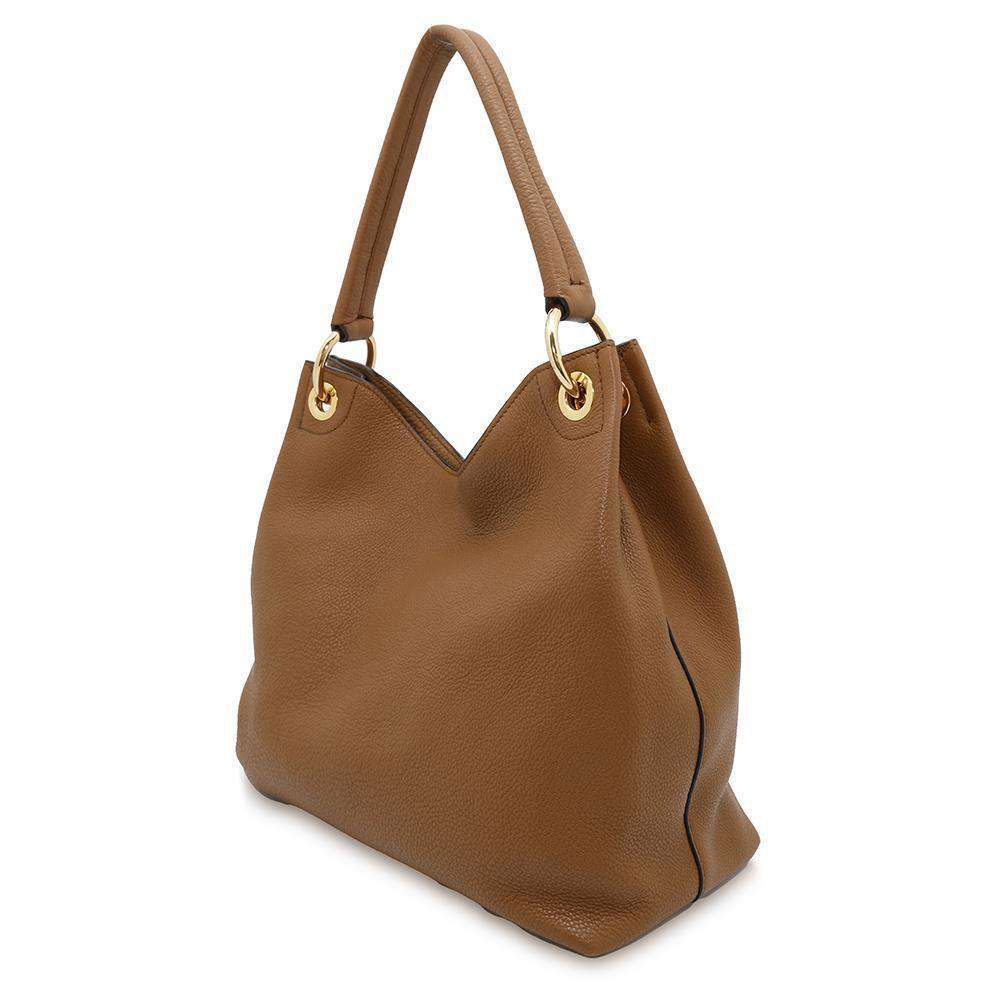 PRADA Logo One Shoulder Bag Brown1BC051 Leather