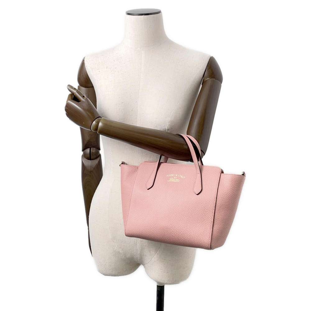 GUCCI Swing Mini Handbag Pink368827 Leather