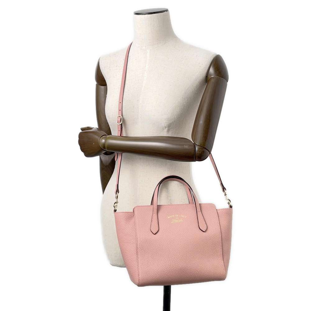 GUCCI Swing Mini Handbag Pink368827 Leather
