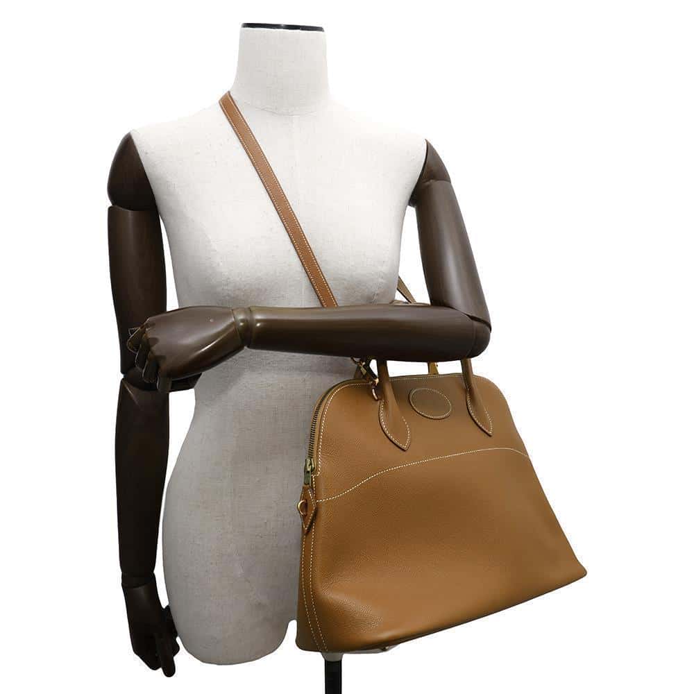 HERMES Bolide Gold Courchevel Size 35