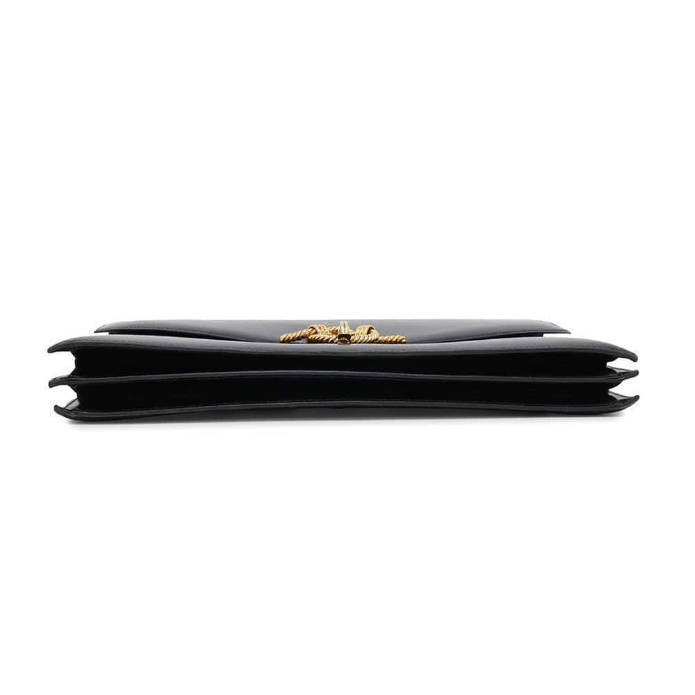HERMES Cordrière Black Box Calf Leather