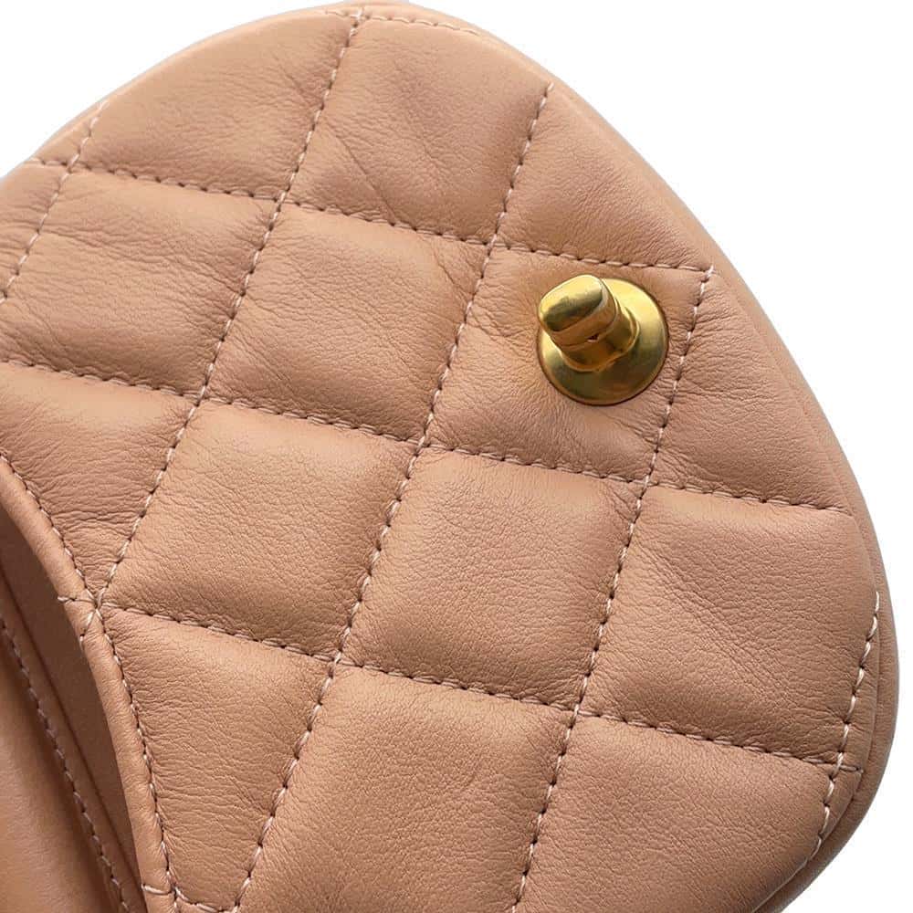 CHANEL Matelasse Mini Chain Shoulder Bag PinkAP2344 Lambskin