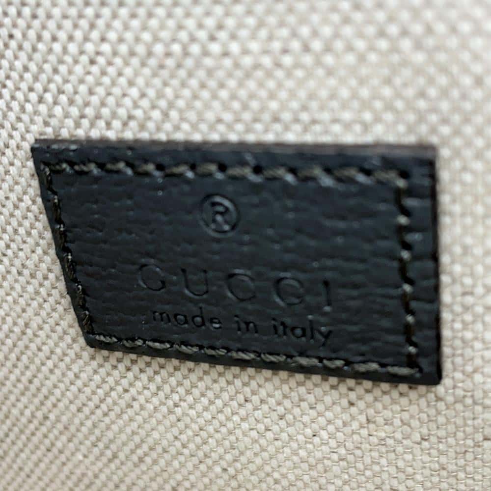 GUCCI Ophidia small belt bag Gray/Black752597 GG SupremeCanvas Leather
