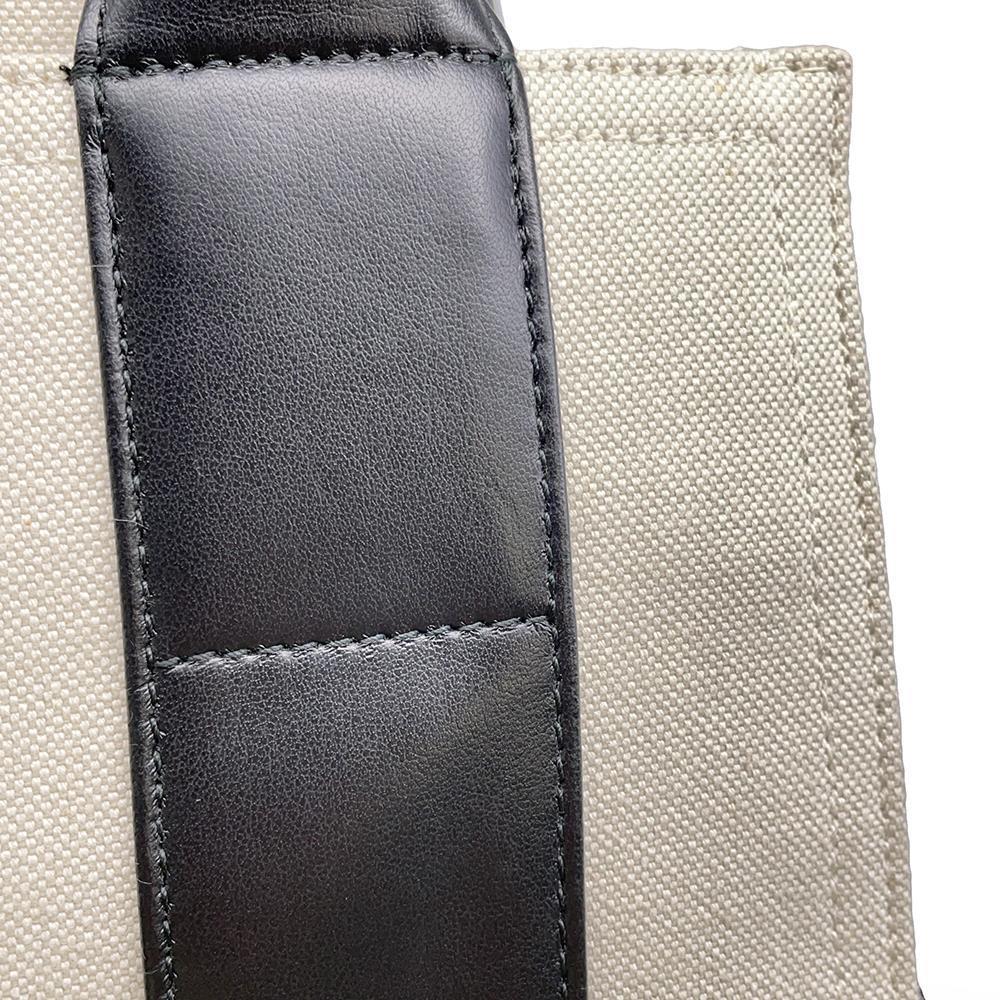 BALENCIAGA Trade S 2WAY Handbag Beige/Black620884 Canvas Leather