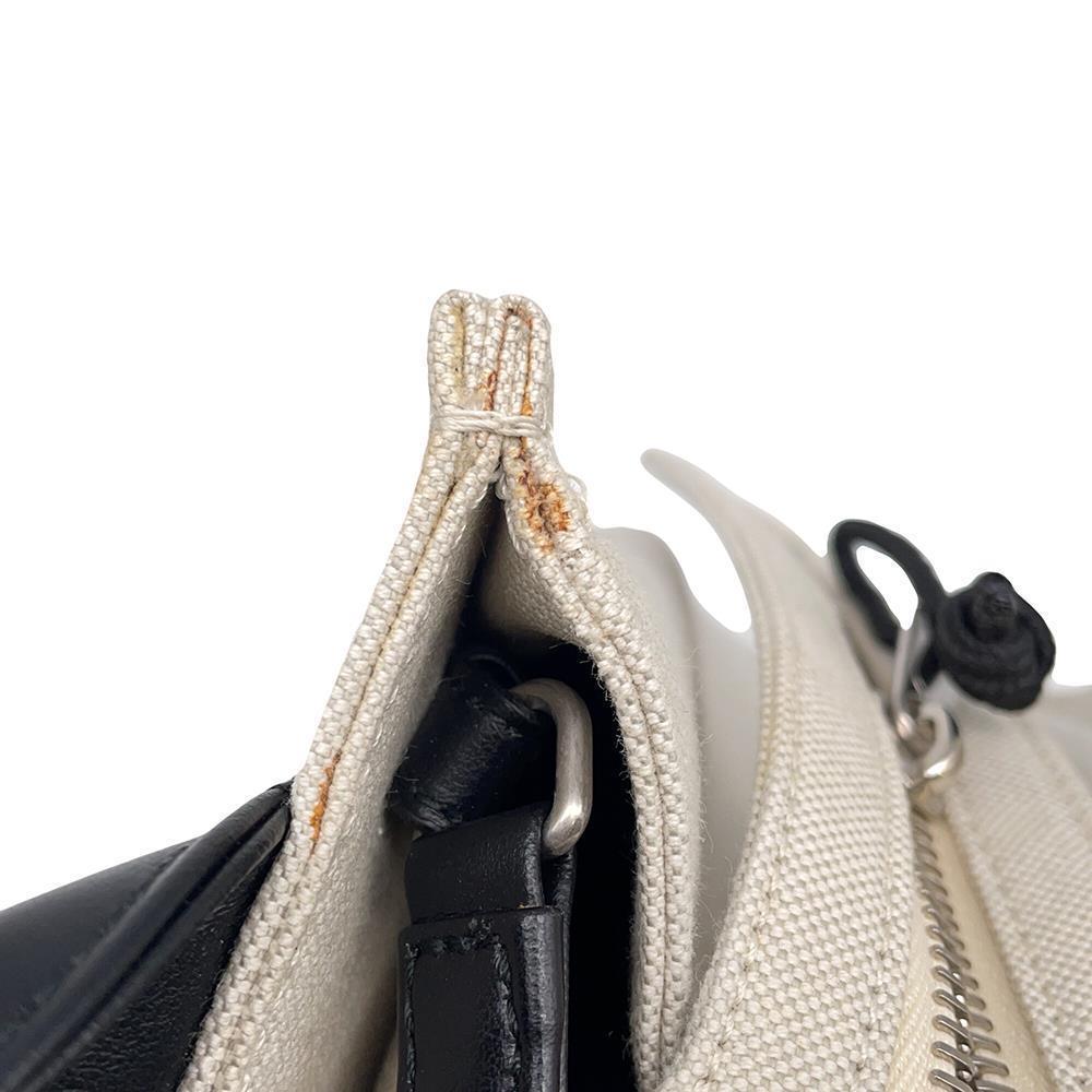 BALENCIAGA Trade S 2WAY Handbag Beige/Black620884 Canvas Leather