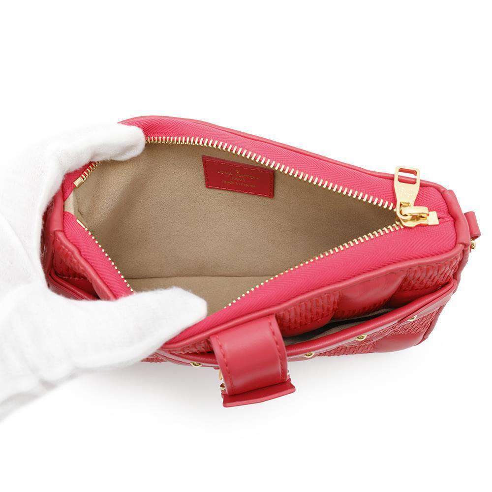 LOUIS VUITTON Pochette・Troka RoseM59049 Lambskin Damier Pattern