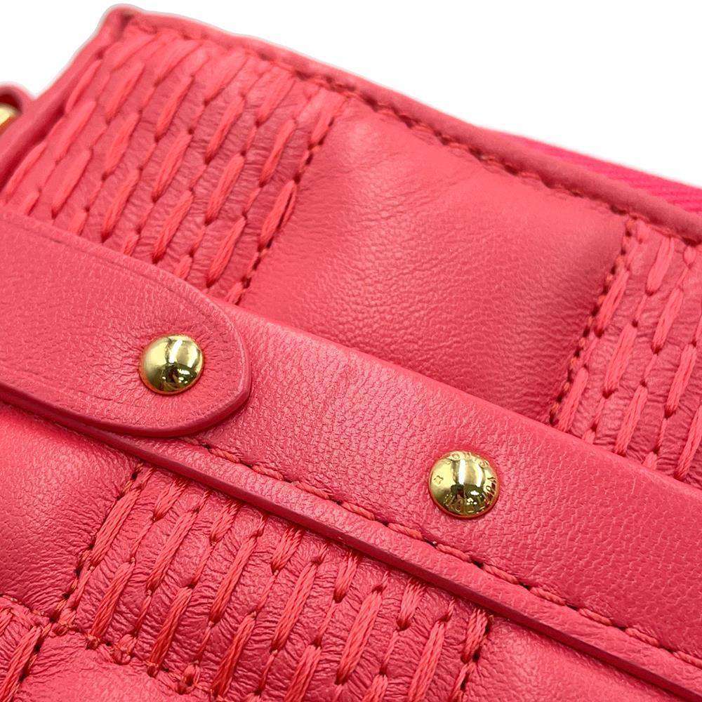 LOUIS VUITTON Pochette・Troka RoseM59049 Lambskin Damier Pattern
