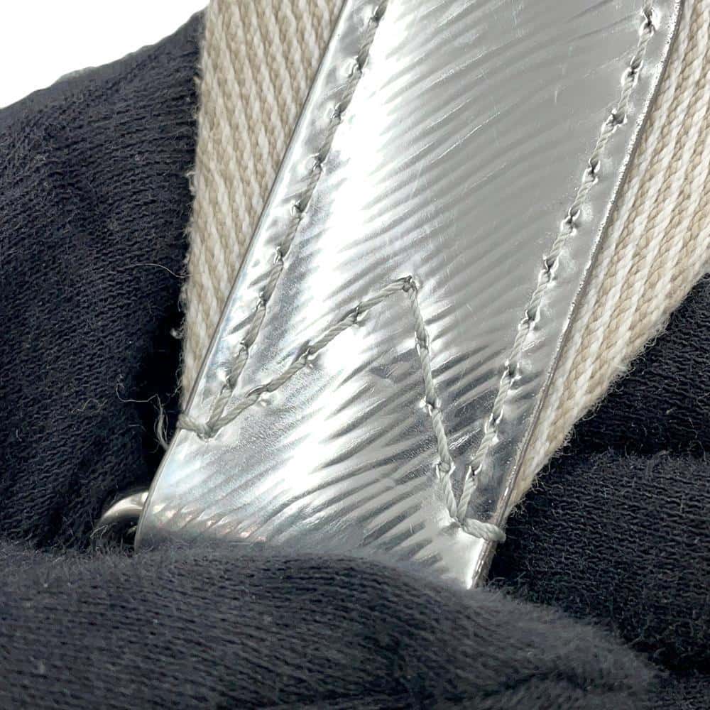 LOUIS VUITTON Monceau Distorted Shoulder Bag SilverM23103 Leather