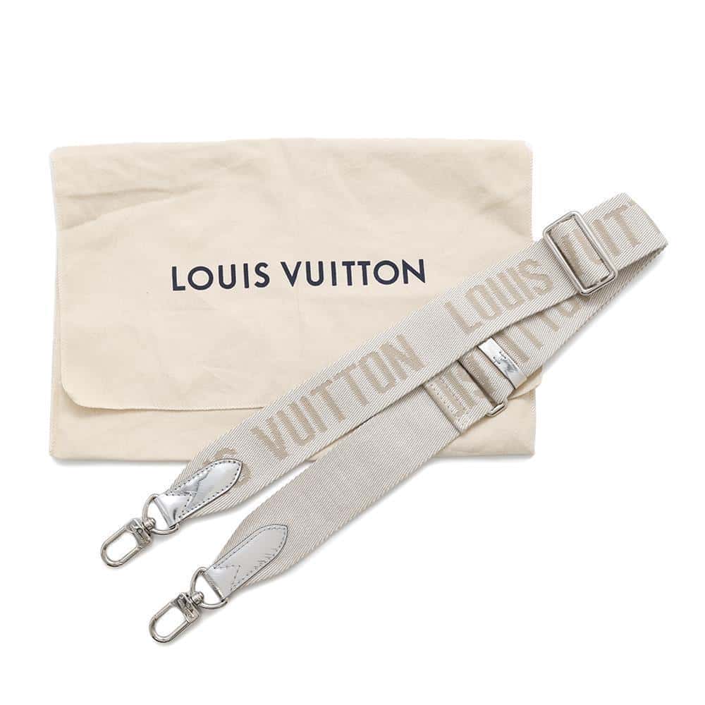 LOUIS VUITTON Monceau Distorted Shoulder Bag SilverM23103 Leather