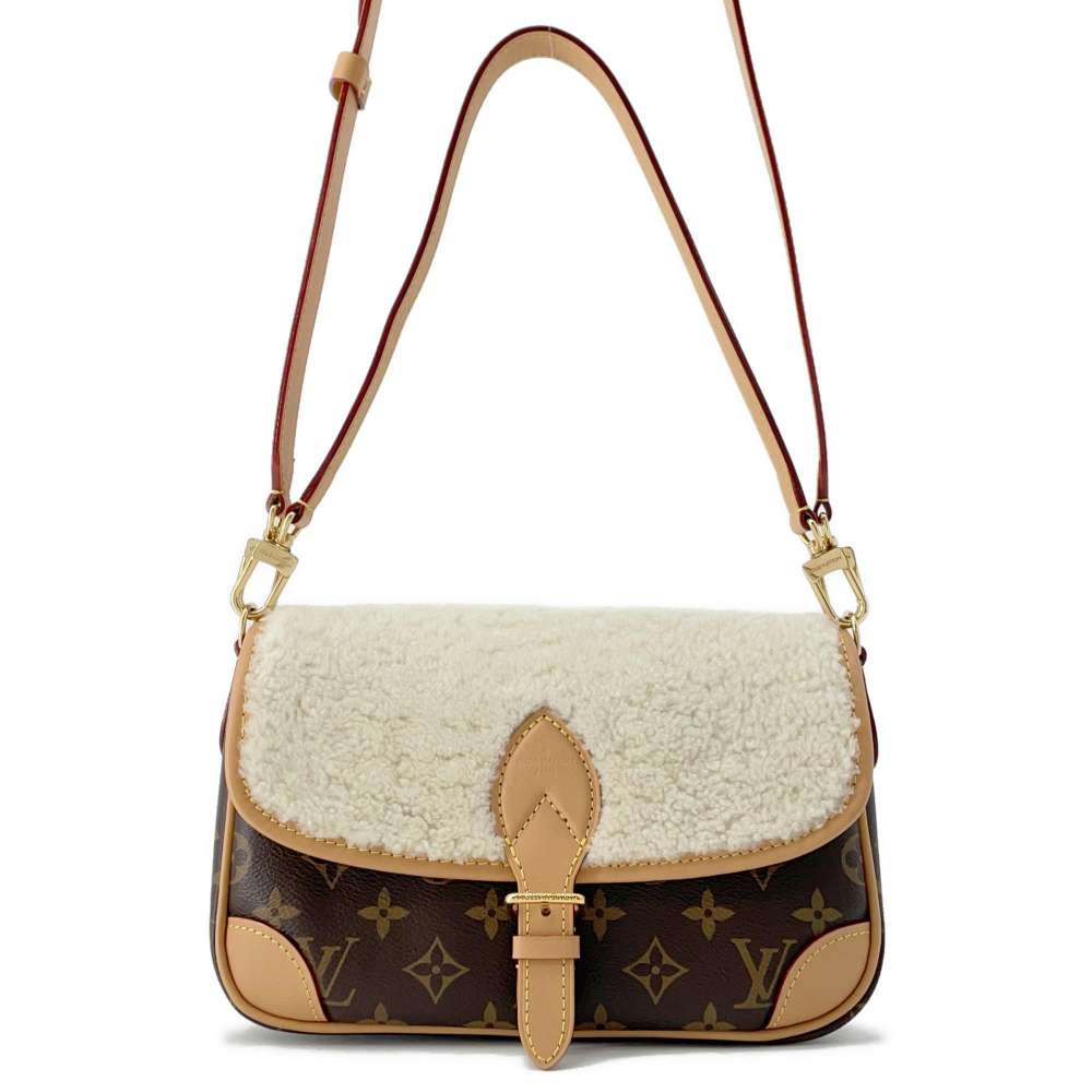 LOUIS VUITTON Diane NM BrownM46317 Monogram Shearling Size PM
