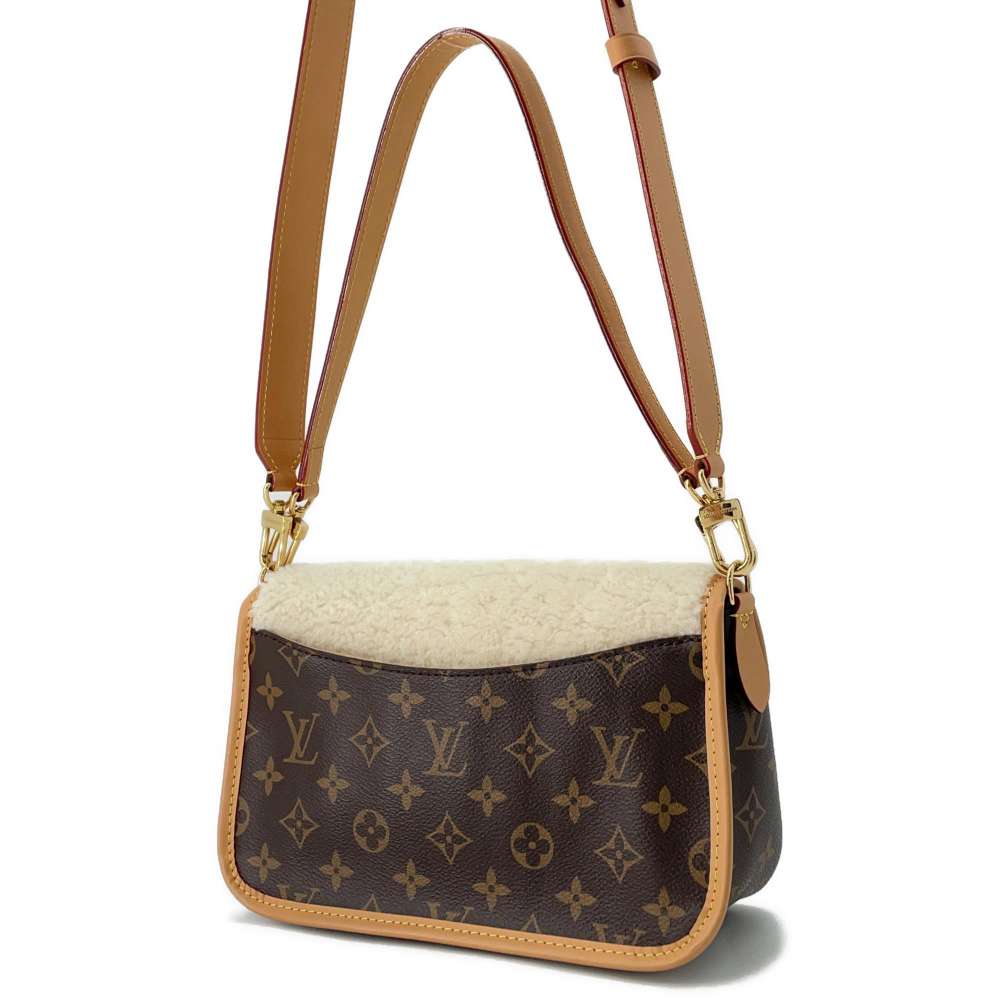 LOUIS VUITTON Diane NM BrownM46317 Monogram Shearling Size PM