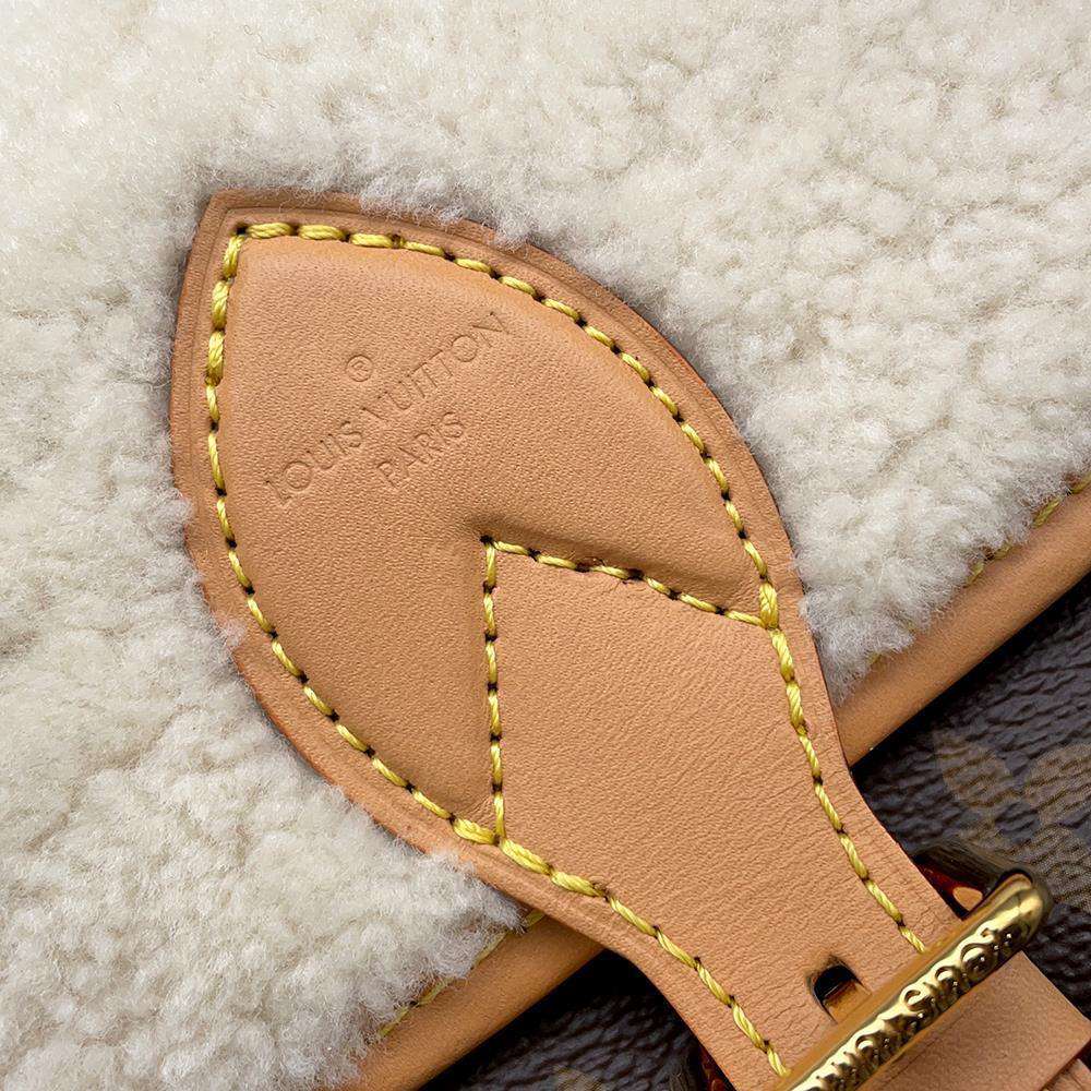 LOUIS VUITTON Diane NM BrownM46317 Monogram Shearling Size PM