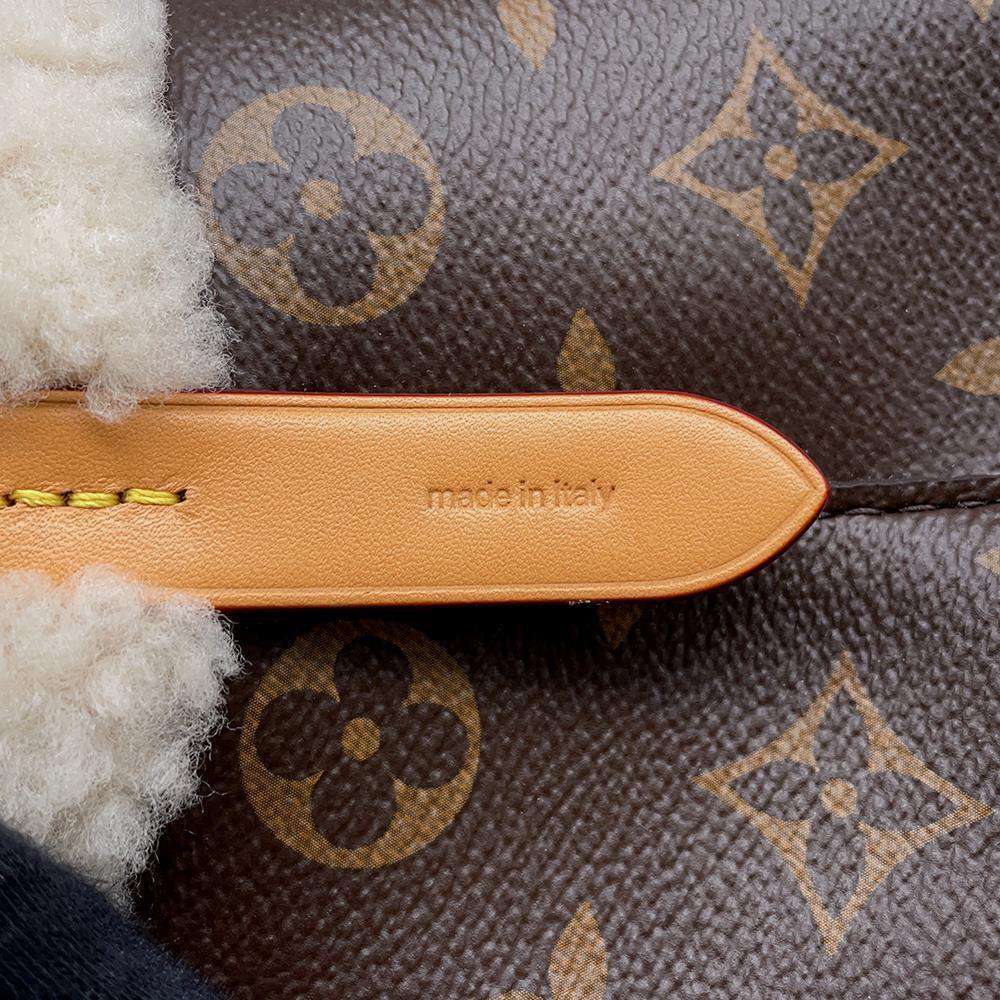 LOUIS VUITTON Neonoe BrownM46319 Monogram Shearling Size BB