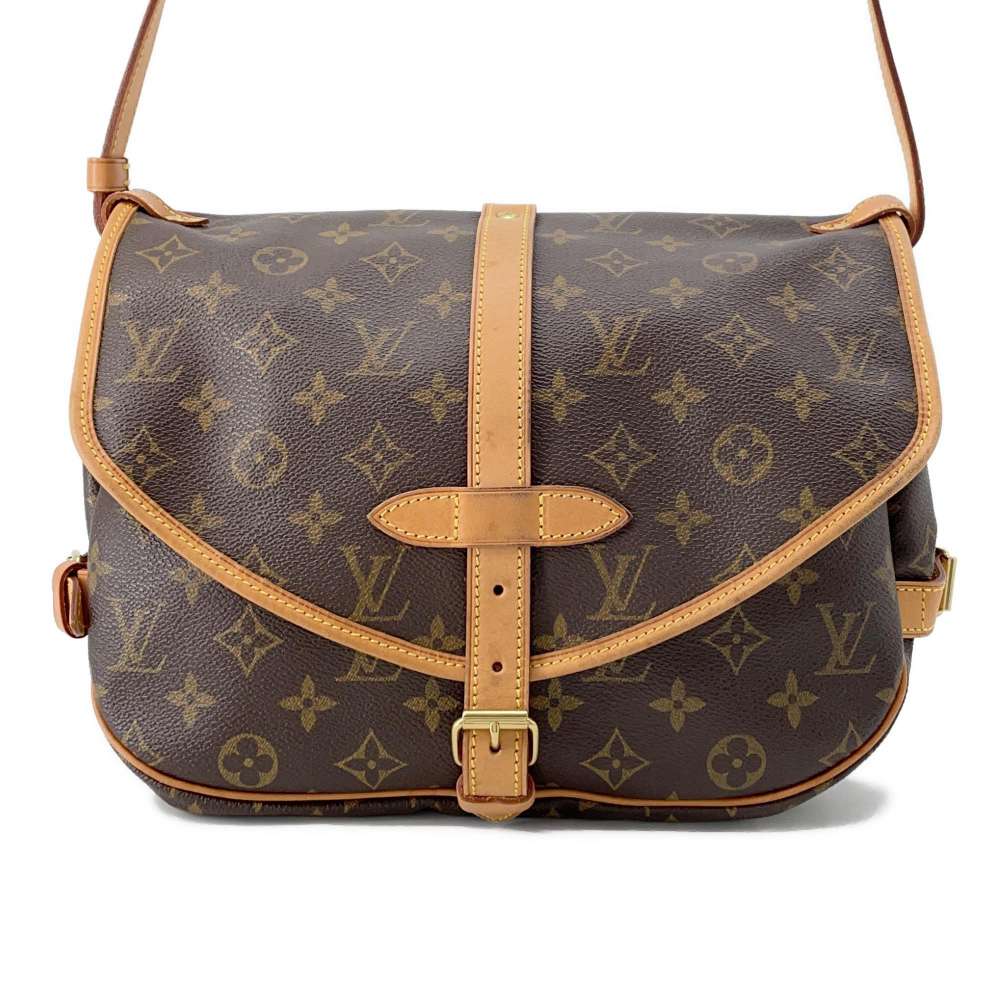 LOUIS VUITTON Saumur BrownM42256 Monogram Size 30