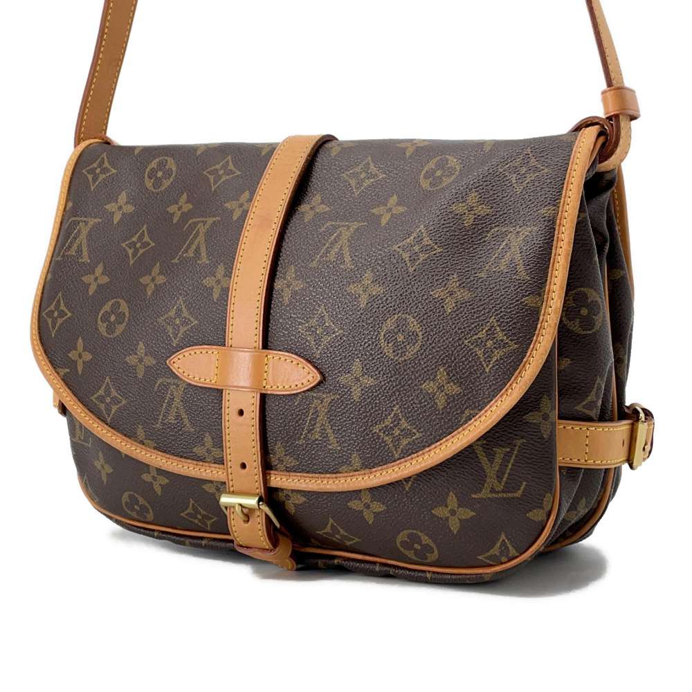 LOUIS VUITTON Saumur BrownM42256 Monogram Size 30