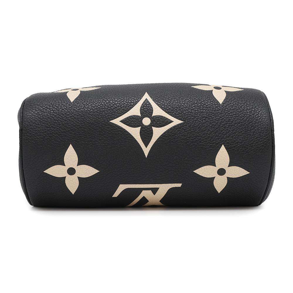 LOUIS VUITTON Papillon Noir/ BeigeM45980 Bicolor Monogram Empreinte Leather Size BB