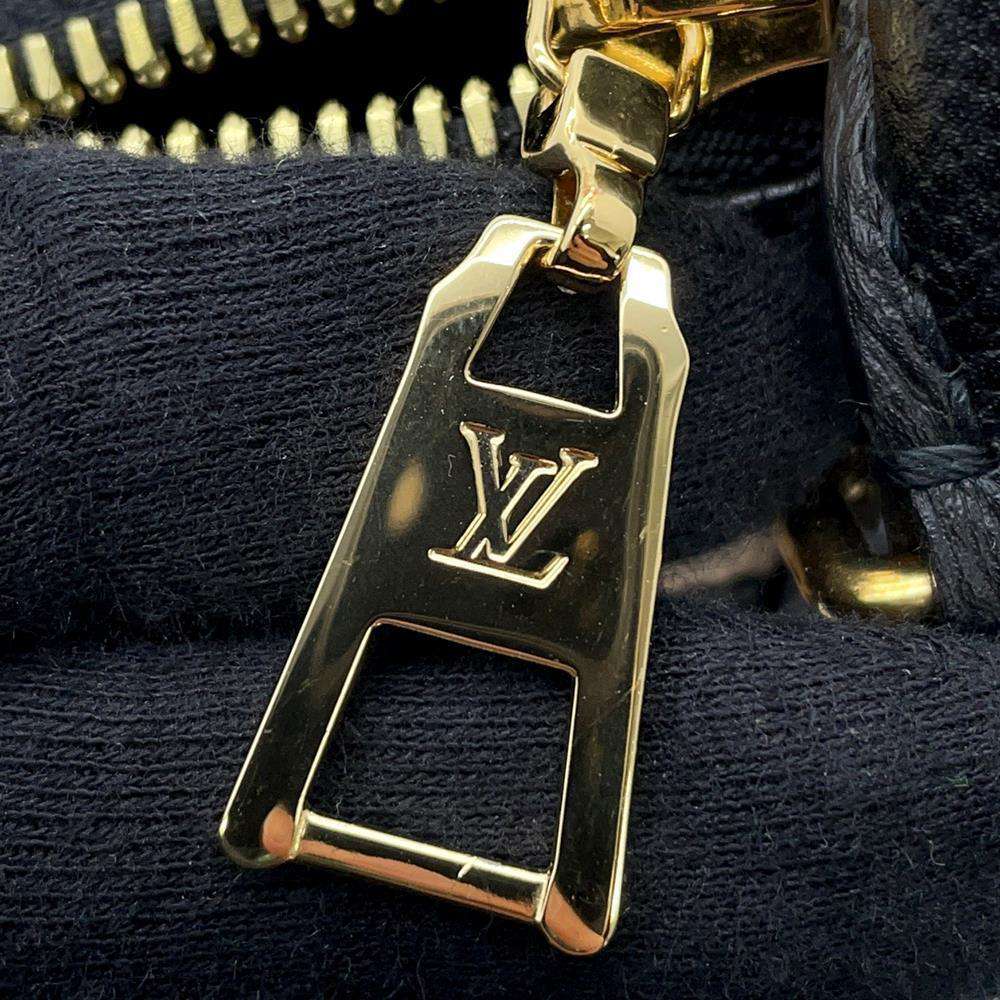 LOUIS VUITTON Papillon Noir/ BeigeM45980 Bicolor Monogram Empreinte Leather Size BB