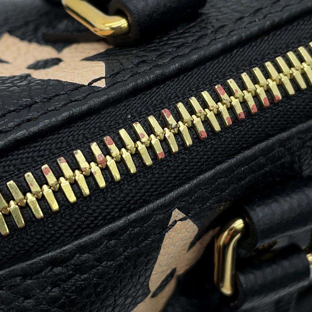 LOUIS VUITTON Papillon Noir/ BeigeM45980 Bicolor Monogram Empreinte Leather Size BB