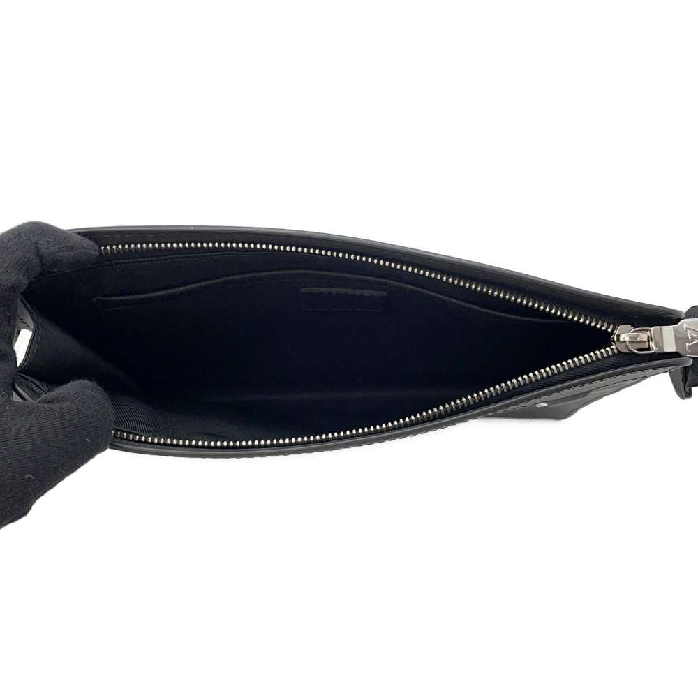 LOUIS VUITTON Stand Pouch BlackN60450 Damier Infini Leather・Leather