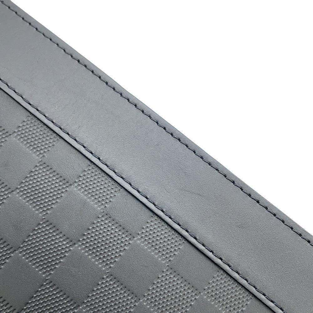 LOUIS VUITTON Stand Pouch BlackN60450 Damier Infini Leather・Leather
