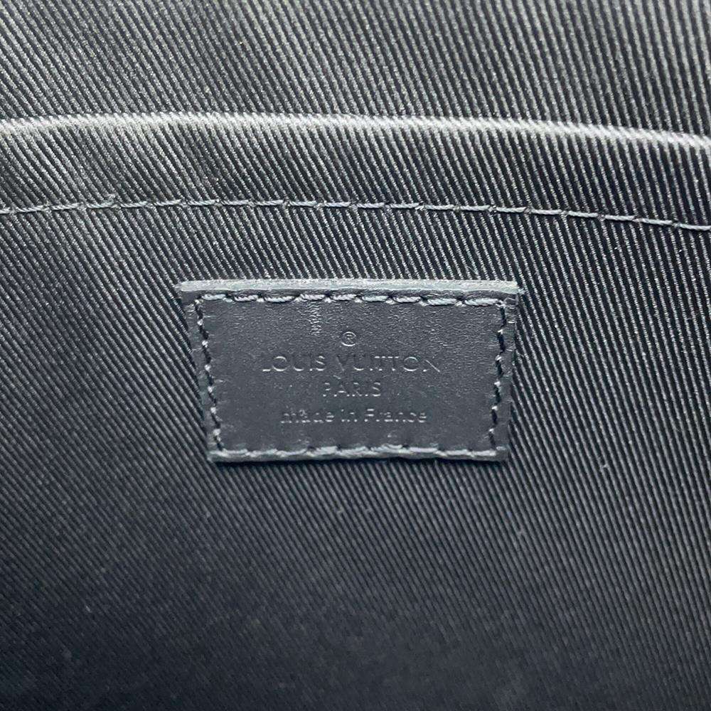 LOUIS VUITTON Stand Pouch BlackN60450 Damier Infini Leather・Leather
