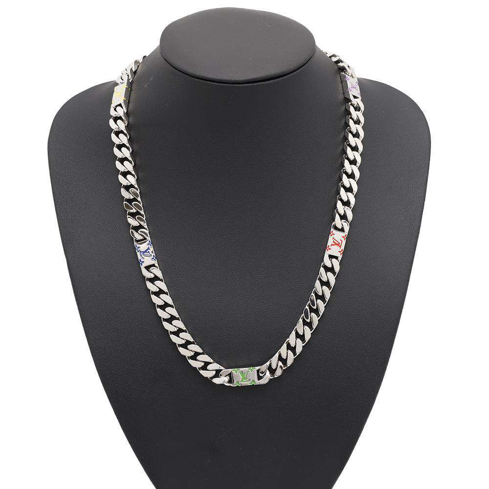 LOUIS VUITTON Necklace・LVMosaique SilverM01532 Metal