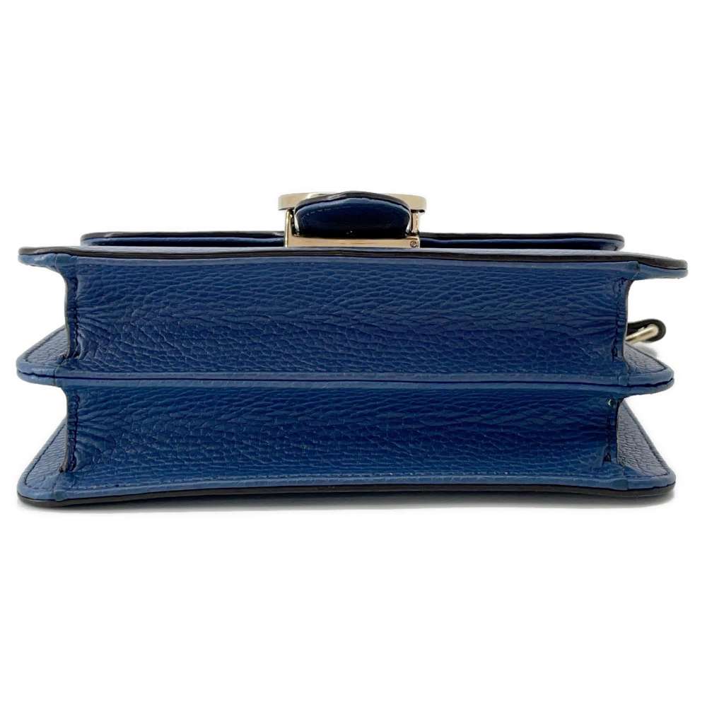 GUCCI Interlocking G ChainShoulder Blue510304 Leather
