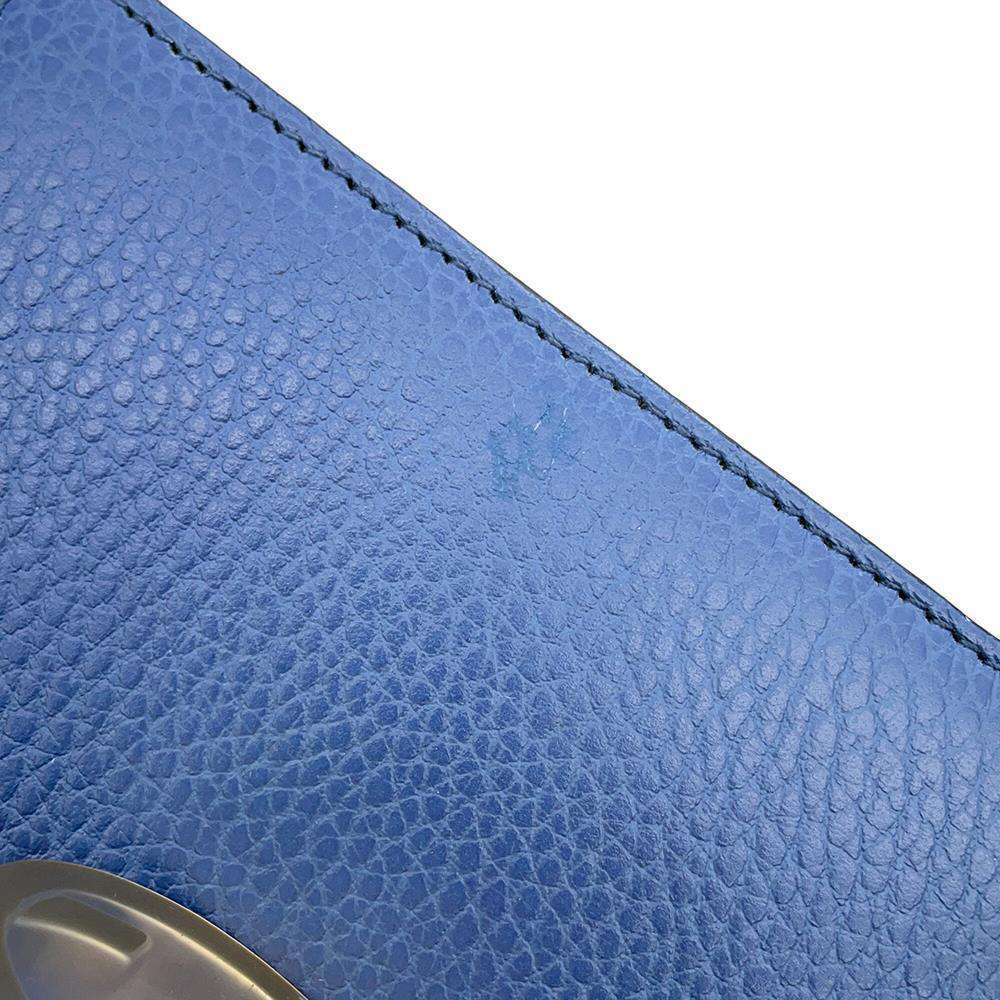GUCCI Interlocking G ChainShoulder Blue510304 Leather