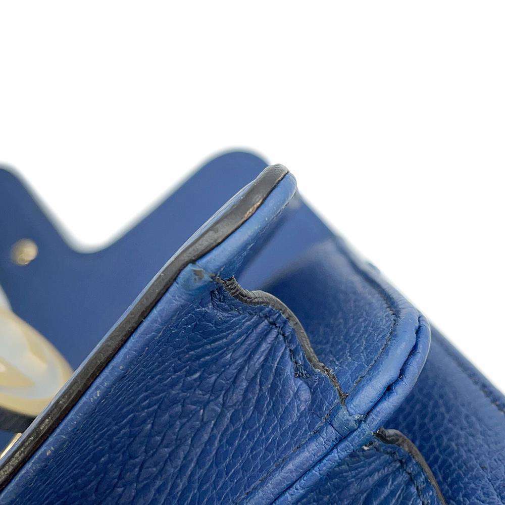 GUCCI Interlocking G ChainShoulder Blue510304 Leather