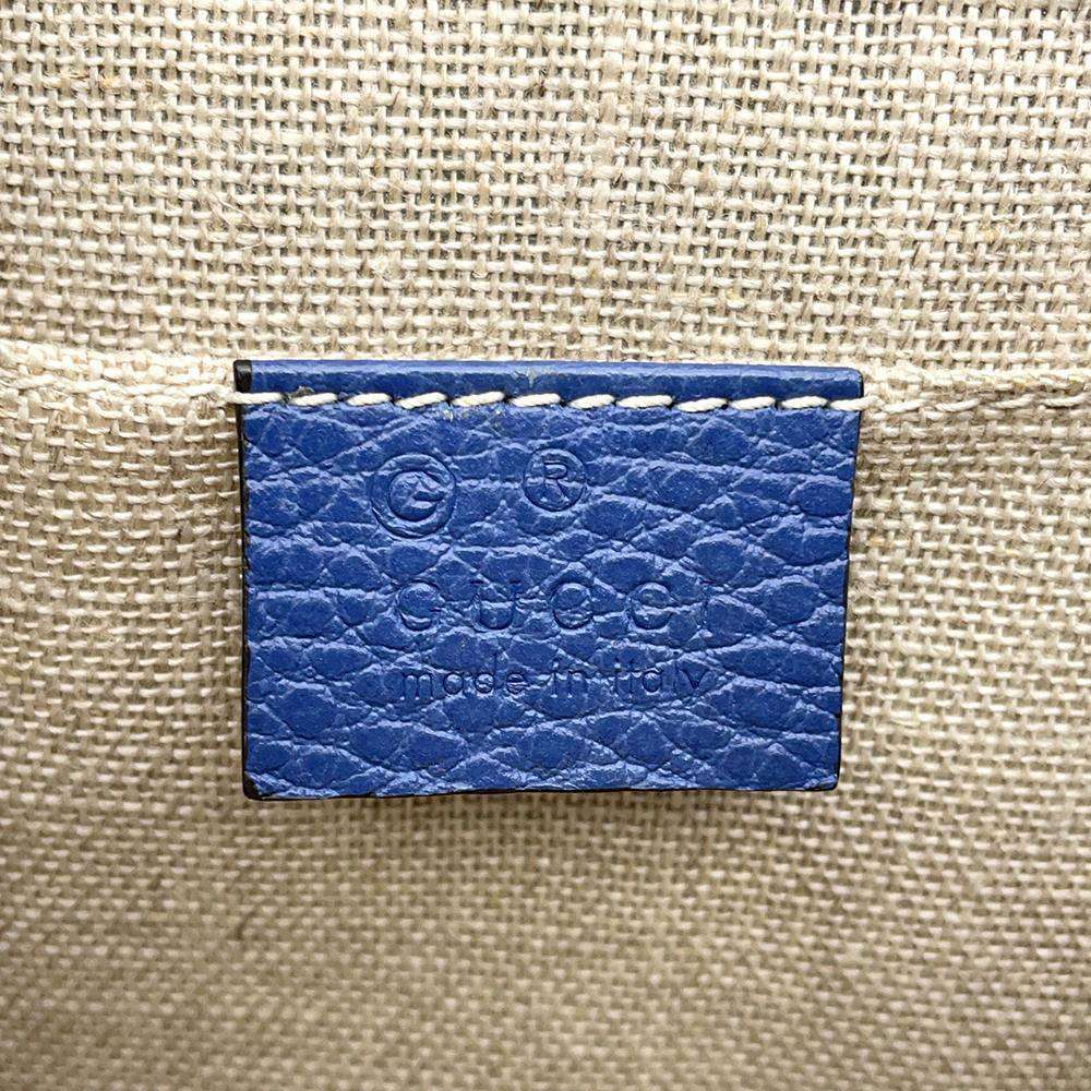 GUCCI Interlocking G ChainShoulder Blue510304 Leather