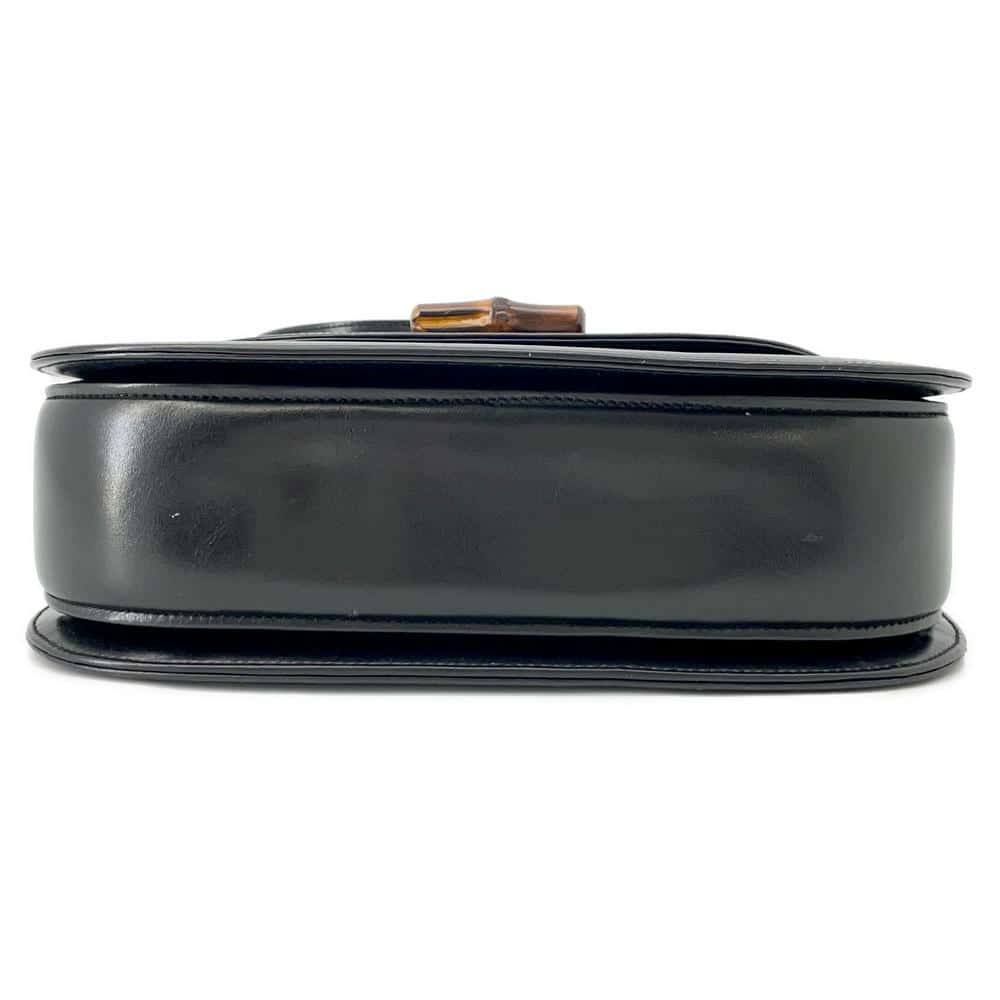 GUCCI Old Gucci Bamboo 2WAYBag Black000010633 Leather
