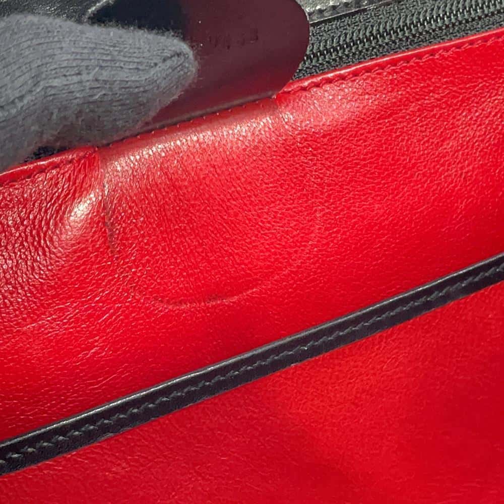 GUCCI Old Gucci Bamboo 2WAYBag Black000010633 Leather
