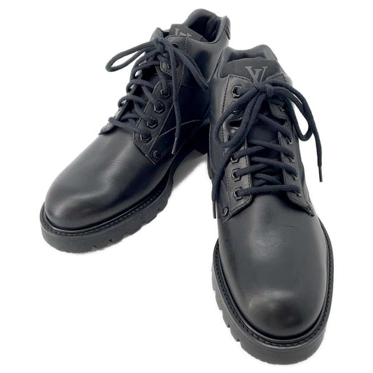 LOUIS VUITTON Oberkampf Line Short Boots Noir Leather Size 6 1/2